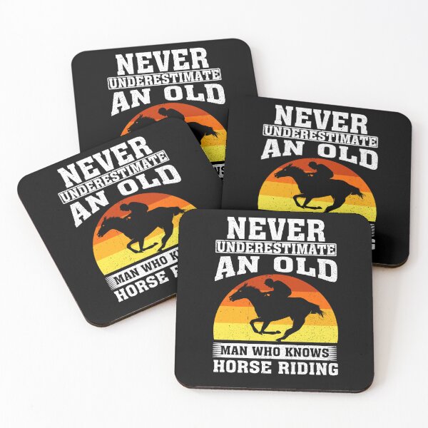 Item preview, Never Underestimate an Old Man Who knows horse riding designed and sold by CosmoKitsch.