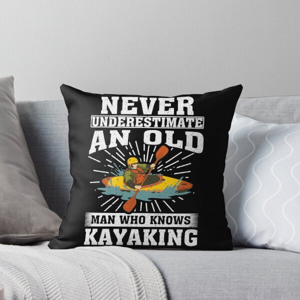 Item preview, Never Underestimate an Old Man Who knows kayaking designed and sold by CosmoKitsch.