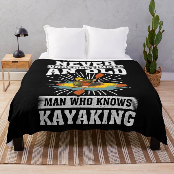 Item preview, Never Underestimate an Old Man Who knows kayaking designed and sold by CosmoKitsch.