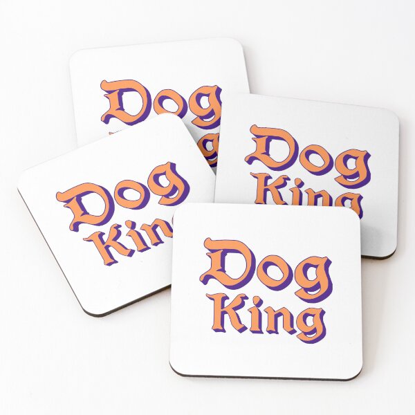Item preview, Dog King in Orange Medieval Typography designed and sold by Memes N Lore .