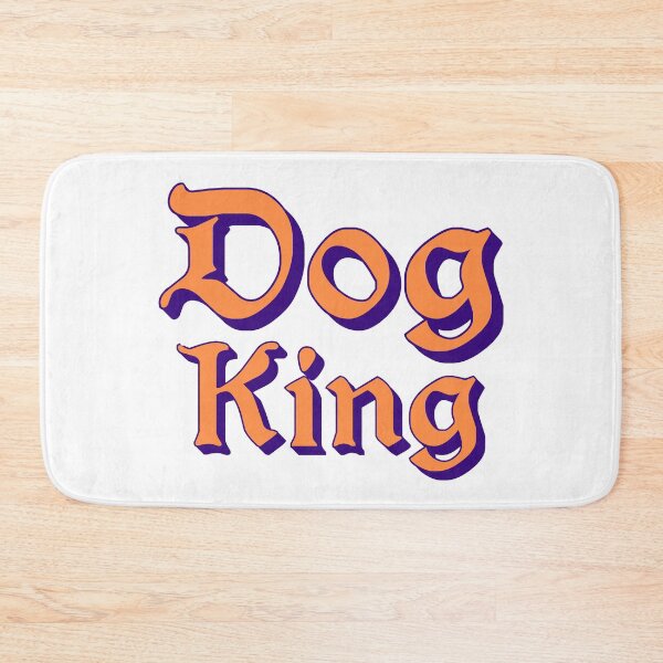 Item preview, Dog King in Orange Medieval Typography designed and sold by Memes N Lore .