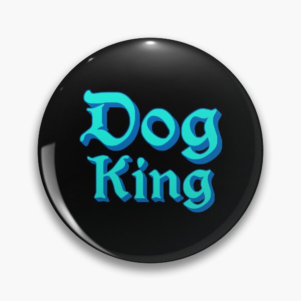 Item preview, Dog King in Blue Medieval Typography designed and sold by Memes N Lore .