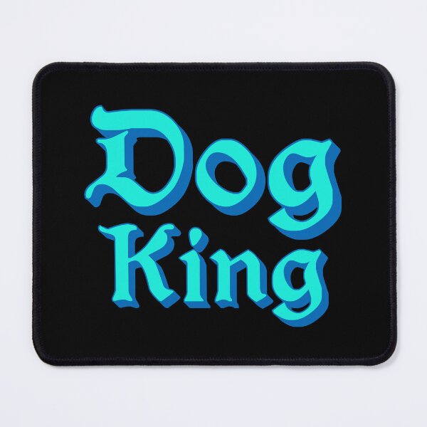 Item preview, Dog King in Blue Medieval Typography designed and sold by Memes N Lore .