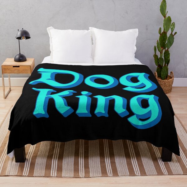 Item preview, Dog King in Blue Medieval Typography designed and sold by Memes N Lore .