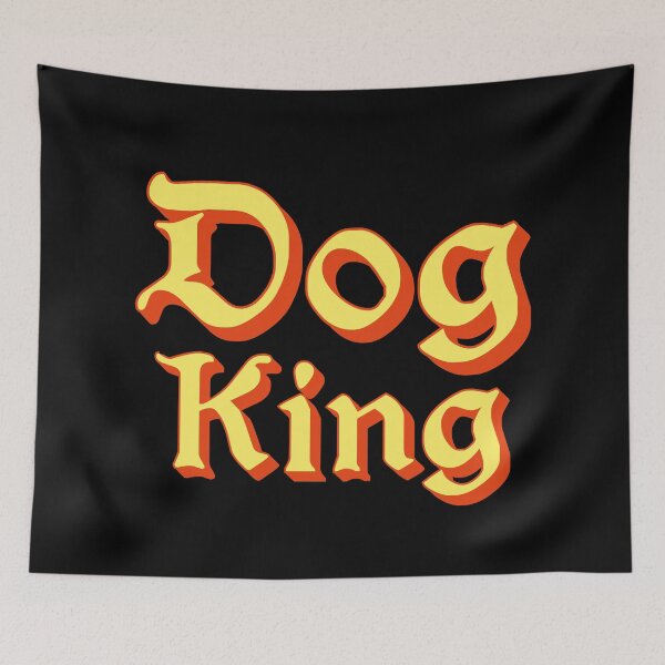 Item preview, Dog King in Yellow Medieval Typography designed and sold by Memes N Lore .
