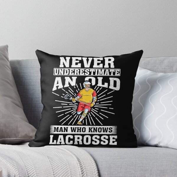 Item preview, Never Underestimate an Old Man Who knows lacrosse designed and sold by CosmoKitsch.