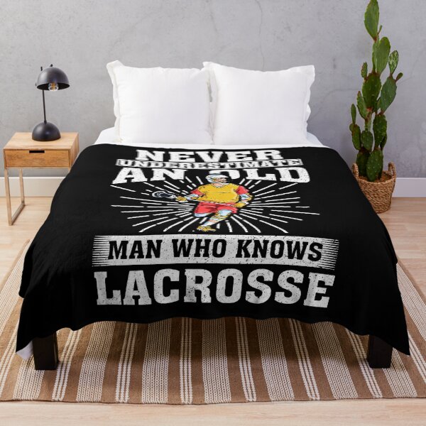 Item preview, Never Underestimate an Old Man Who knows lacrosse designed and sold by CosmoKitsch.