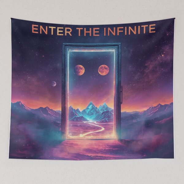 Item preview, Enter the Infinite – Cosmic Portal Dreamscape Surreal Fantasy Art designed and sold by FindYouByZ.