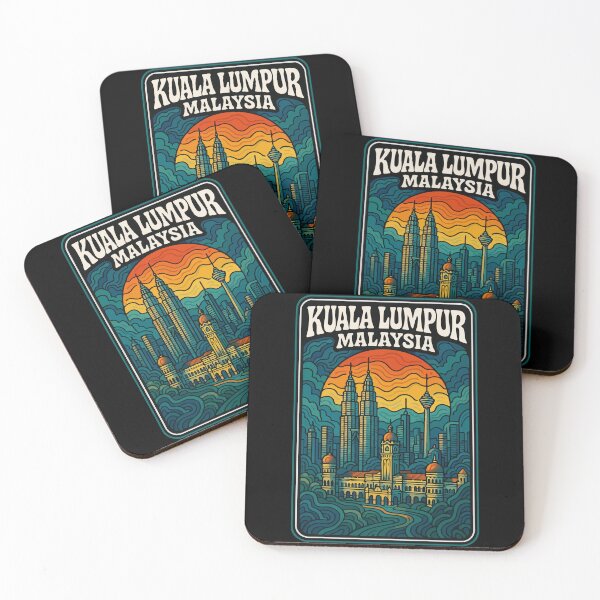 Item preview, Kuala Lumpur Malaysia Retro Trippy Art Travel designed and sold by TomFrontierArt.