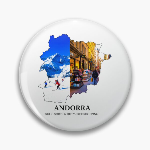 Item preview, Andorra Travel Map Silhouette - Ski Resorts & Duty-Free Shopping Art designed and sold by AbulailArt.