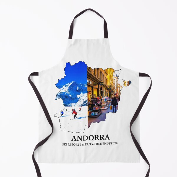 Item preview, Andorra Travel Map Silhouette - Ski Resorts & Duty-Free Shopping Art designed and sold by AbulailArt.