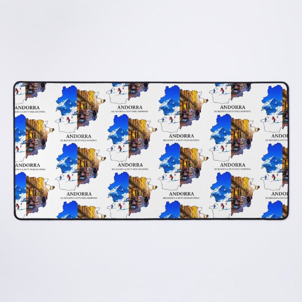 Item preview, Andorra Travel Map Silhouette - Ski Resorts & Duty-Free Shopping Art designed and sold by AbulailArt.