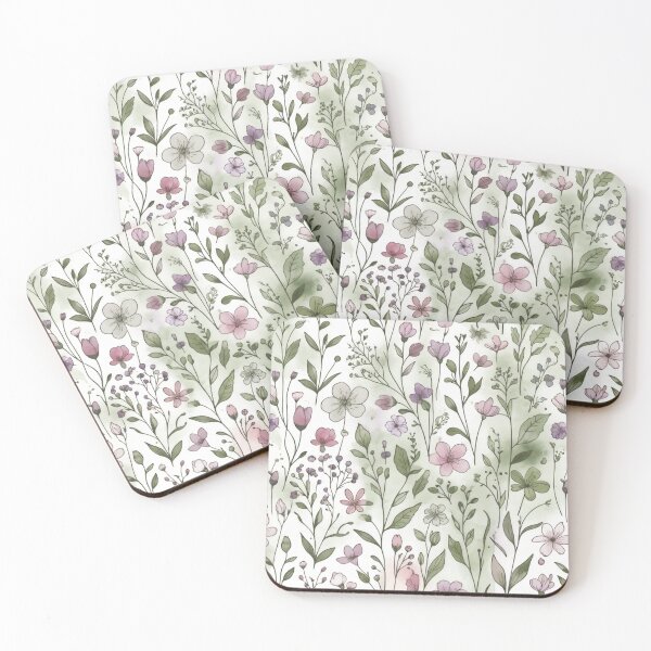 Item preview, Soft Purple Wildflowers and Green Leaves designed and sold by SassyArtistry.