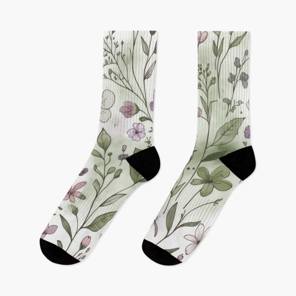 Item preview, Soft Purple Wildflowers and Green Leaves designed and sold by SassyArtistry.