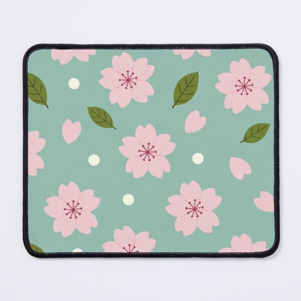 Item preview, Pink Cherry Blossoms Mint Background designed and sold by SassyArtistry.