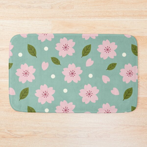 Item preview, Pink Cherry Blossoms Mint Background designed and sold by SassyArtistry.