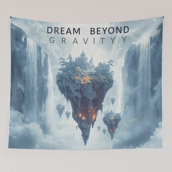 Item preview, Dream Beyond Gravity – Floating Islands Dreamscape Surreal Art Text Version designed and sold by FindYouByZ.