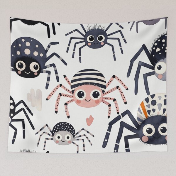 Item preview, Cute Cartoon Spiders White Background designed and sold by SassyArtistry.