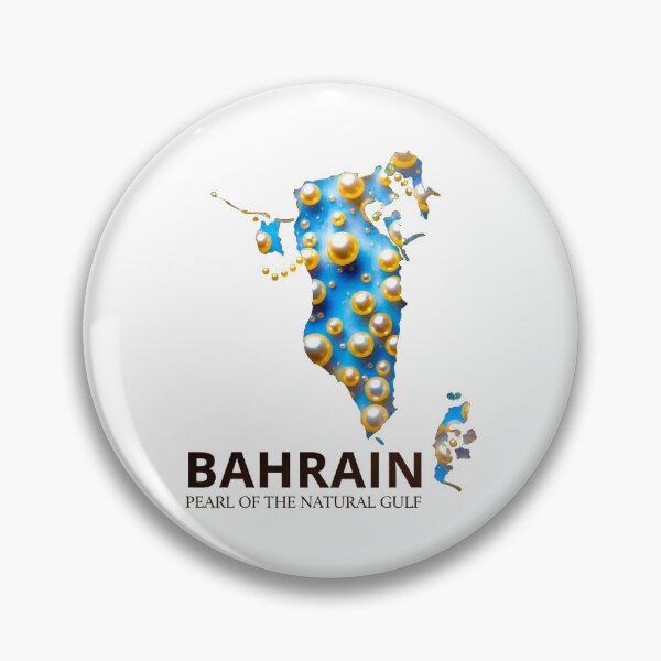 Item preview, Bahrain Map Silhouette - Pearl of the Natural Gulf Artistic Design designed and sold by AbulailArt.