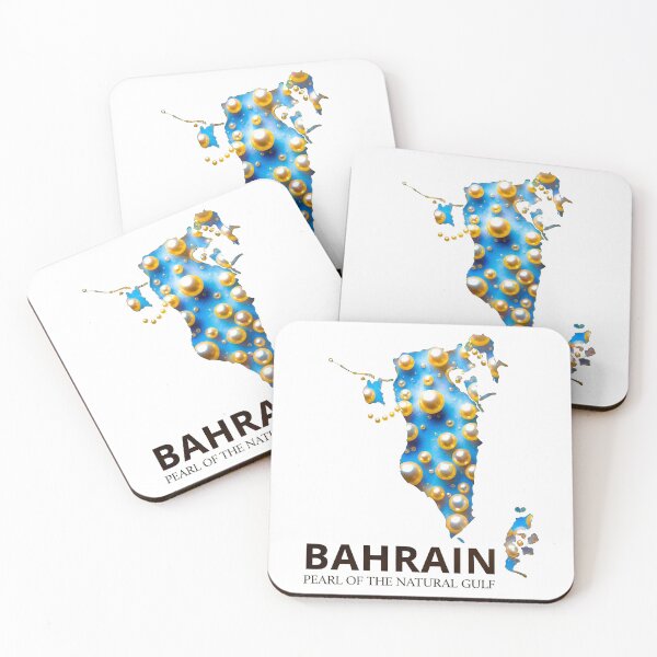 Item preview, Bahrain Map Silhouette - Pearl of the Natural Gulf Artistic Design designed and sold by AbulailArt.