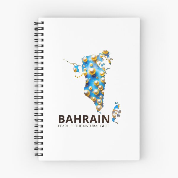 Item preview, Bahrain Map Silhouette - Pearl of the Natural Gulf Artistic Design designed and sold by AbulailArt.