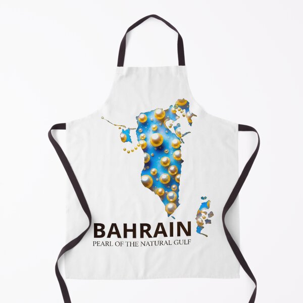 Item preview, Bahrain Map Silhouette - Pearl of the Natural Gulf Artistic Design designed and sold by AbulailArt.