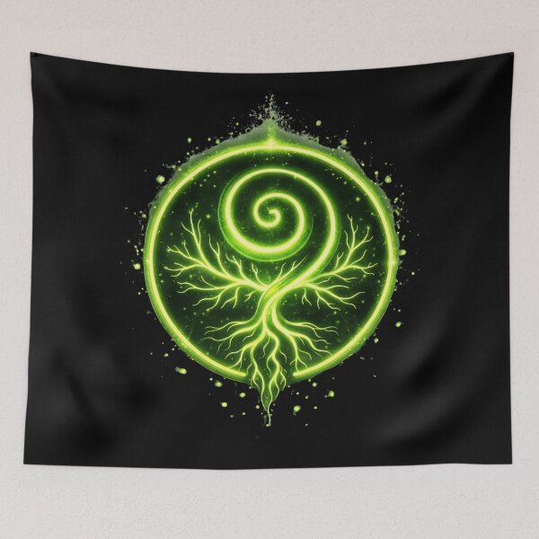 Item preview, Wildwarden Sigil – Glowing Nature Rune of Aeryndael | Fantasy Druid Emblem designed and sold by Falconwolf.
