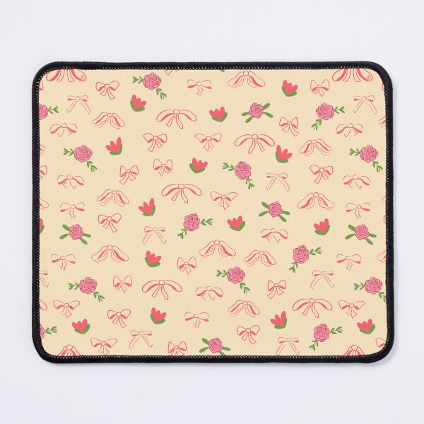 Item preview, Ditsy Preppy Grandmillenial Pink Bows & Flowers designed and sold by Carrie Cantwell Art.