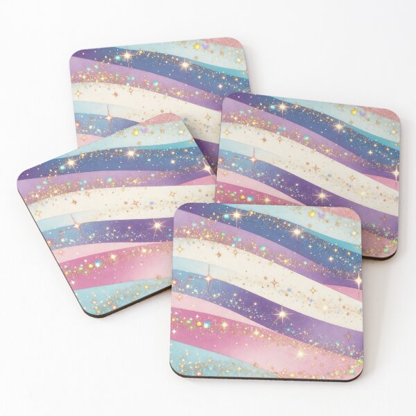 Item preview, Pastel Glitter Waves with Sparkles designed and sold by SassyArtistry.