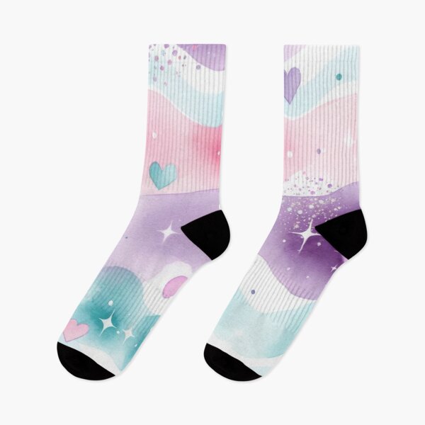 Item preview, Pastel Waves with Hearts and Sparkles designed and sold by SassyArtistry.