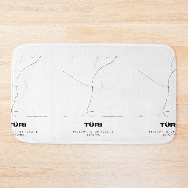 Item preview, Türi Coordinates Print | 58.8094° N 25.4292° E | Estonia Minimalist Art designed and sold by RM-Journey.