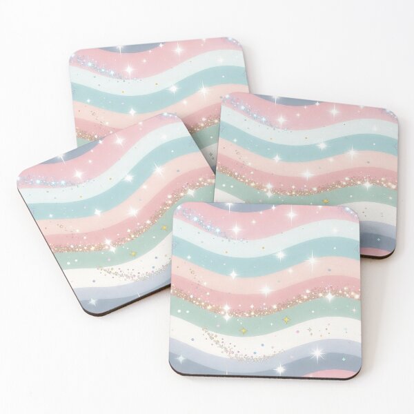Item preview, Pastel Rainbow Glitter Waves designed and sold by SassyArtistry.