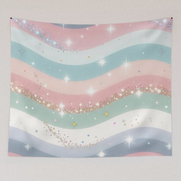 Item preview, Pastel Rainbow Glitter Waves designed and sold by SassyArtistry.