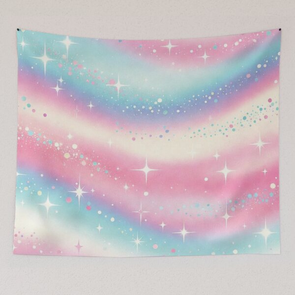 Item preview, Pink Blue Glitter Waves designed and sold by SassyArtistry.
