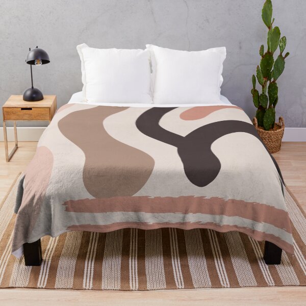Item preview, Beige Brown Abstract Wavy Lines designed and sold by SassyArtistry.