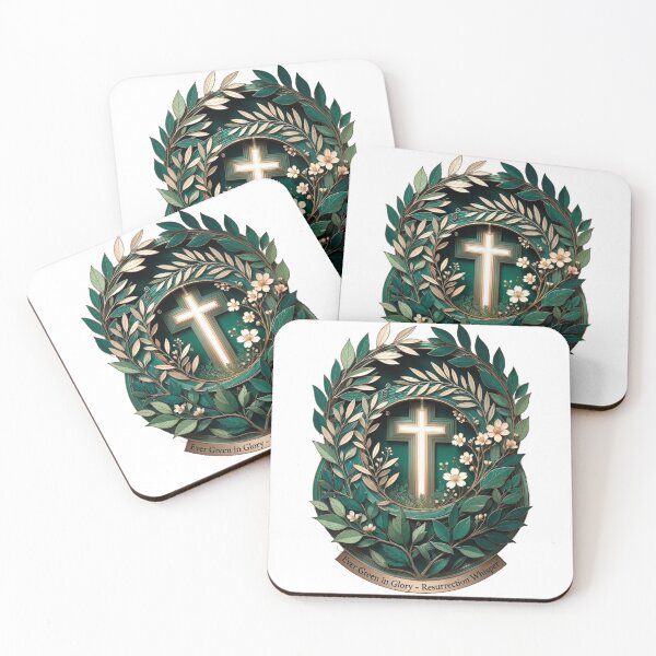 Item preview, Ever Green in Glory Crown Tee, Eternal Resurrection Dawn Mug, Christian Triumph Gift designed and sold by YMLux.