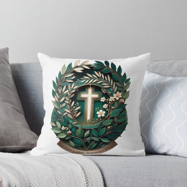 Artikelvorschau, T-Shirt „Ever Green in Glory Crown“, Tasse „Eternal Resurrection Dawn“, Geschenkidee für christlichen Triumph entworfen und verkauft von YMLux.
