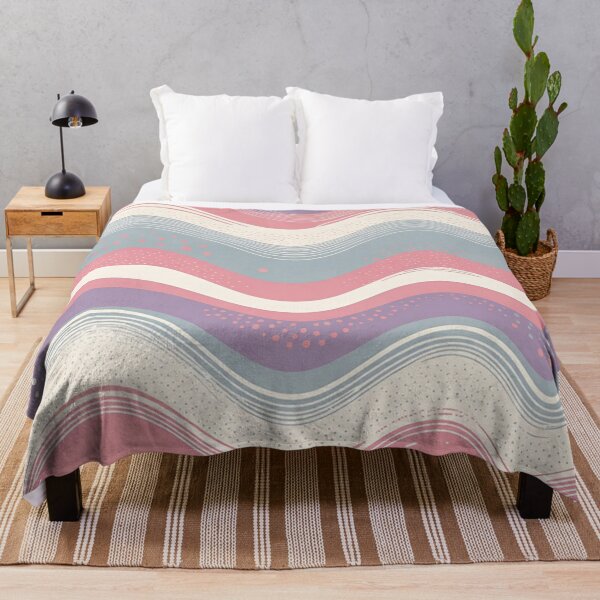 Item preview, Pink Purple Retro Wavy Stripes designed and sold by SassyArtistry.