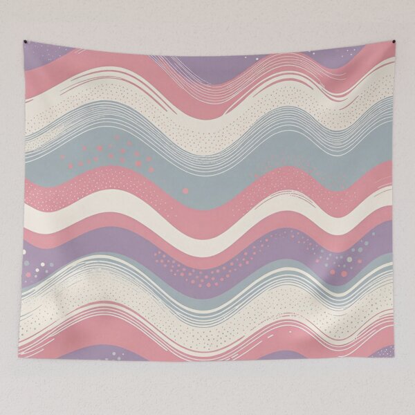 Item preview, Pink Purple Retro Wavy Stripes designed and sold by SassyArtistry.