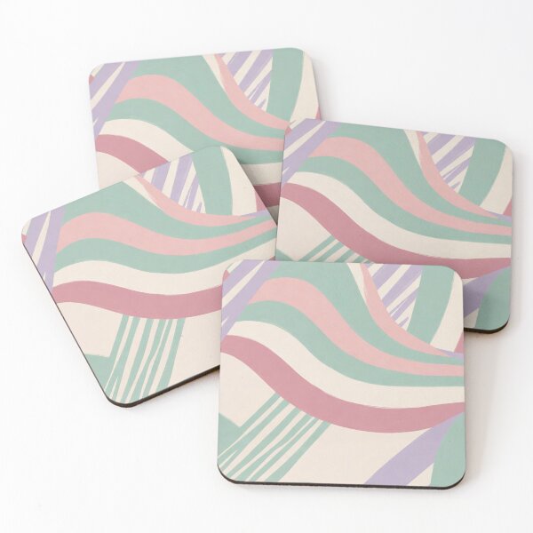 Item preview, Pastel Retro Wavy Stripe Pattern designed and sold by SassyArtistry.