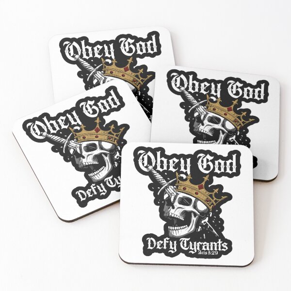 Item preview, Obey God Defy Tyrants Crowned Skull designed and sold by Heaton-B-Design.