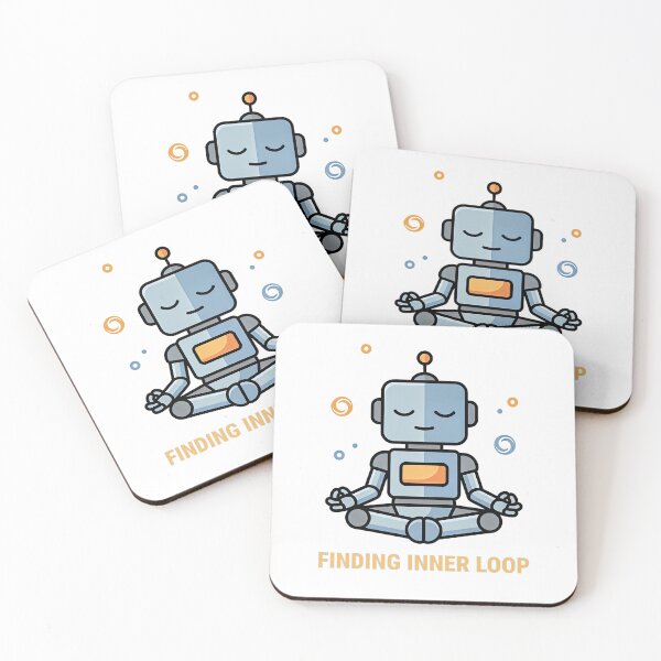 Item preview, Finding Inner Loop – Meditating Robot Programmer Funny Nerd Gift designed and sold by Klamottenlabor.