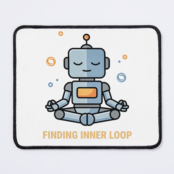 Item preview, Finding Inner Loop – Meditating Robot Programmer Funny Nerd Gift designed and sold by Klamottenlabor.