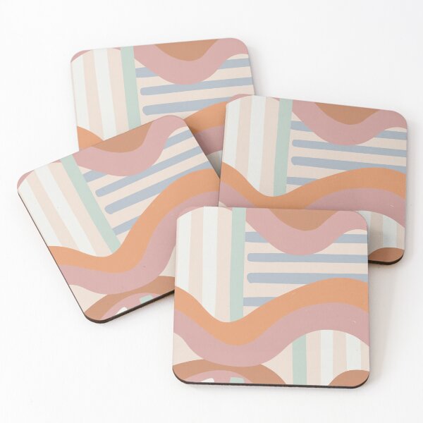 Item preview, Warm Retro Wavy Stripe Pattern designed and sold by SassyArtistry.