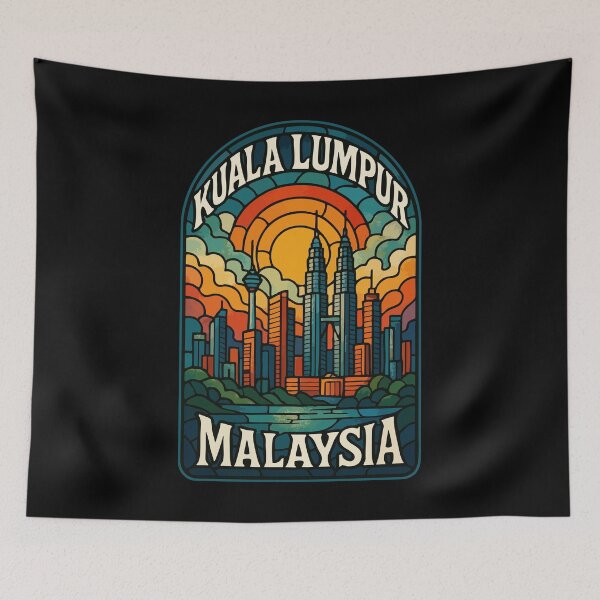 Item preview, Kuala Lumpur Malaysia Stained Glass Art designed and sold by TomFrontierArt.