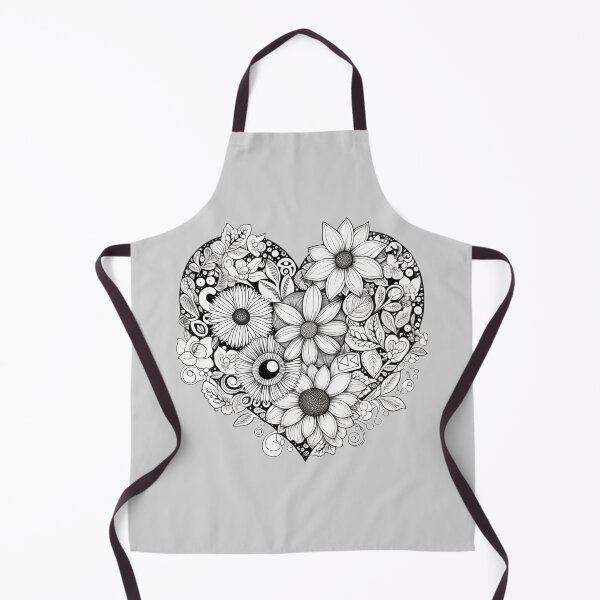 Item preview, Flower Hearts BW designed and sold by bubblyrainbow.