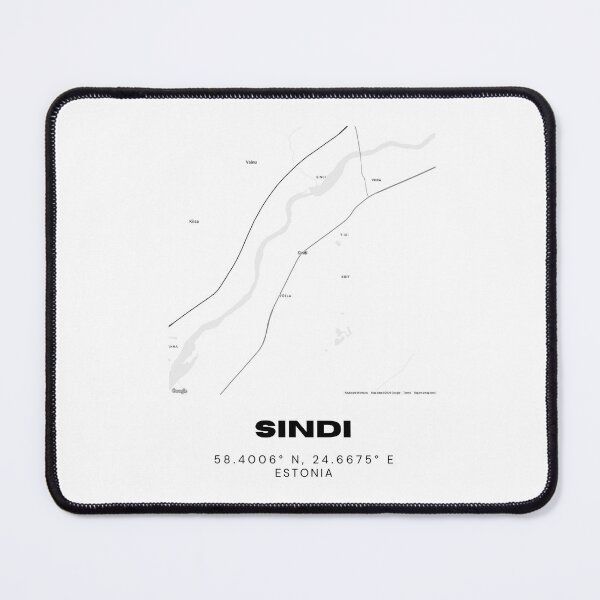 Item preview, Sindi Estonia Coordinates Art | 58.4006° N 24.6675° E | Minimal Print designed and sold by RM-Journey.