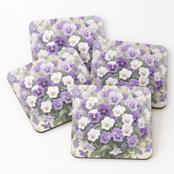 Item preview, Violet Flower Bouquet Watercolor | February Birth Flower Botanical Floral Art designed and sold by Debbie Schulte.