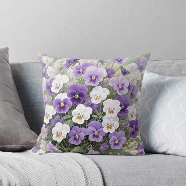 Item preview, Violet Flower Bouquet Watercolor | February Birth Flower Botanical Floral Art designed and sold by Debbie Schulte.