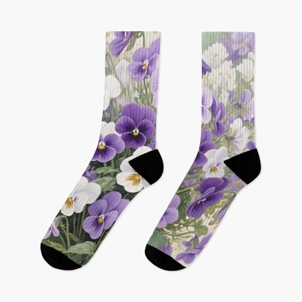 Item preview, Violet Flower Bouquet Watercolor | February Birth Flower Botanical Floral Art designed and sold by Debbie Schulte.